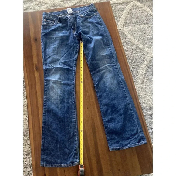 Lucky Brand Dungarees Mid Rise Flare Reg Length Medium Wash Jeans Size 30 - Picture 10 of 12